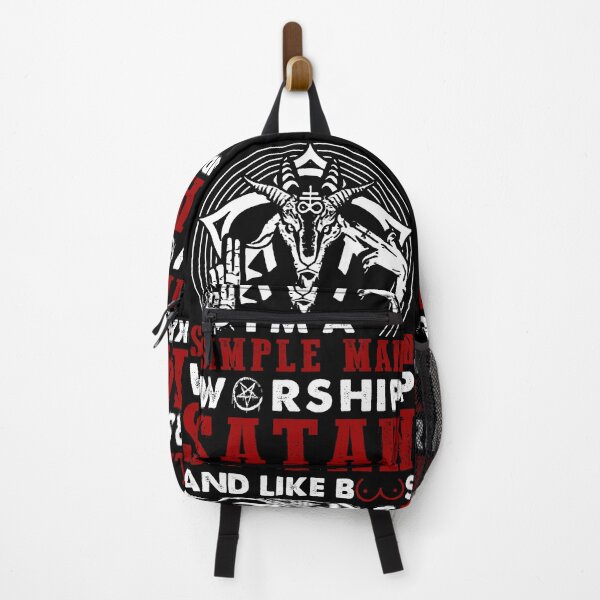 Item preview, I'm a simple man worship satan and like boos designed and sold by JoyceGray.