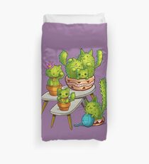 cat-ti on tables Duvet Cover