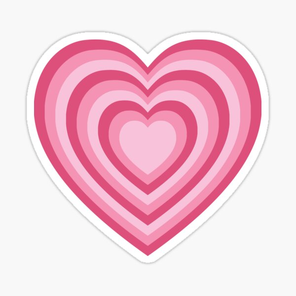 Latte Heart, Light Pink Hearts Sticker for Sale by Ayoub14
