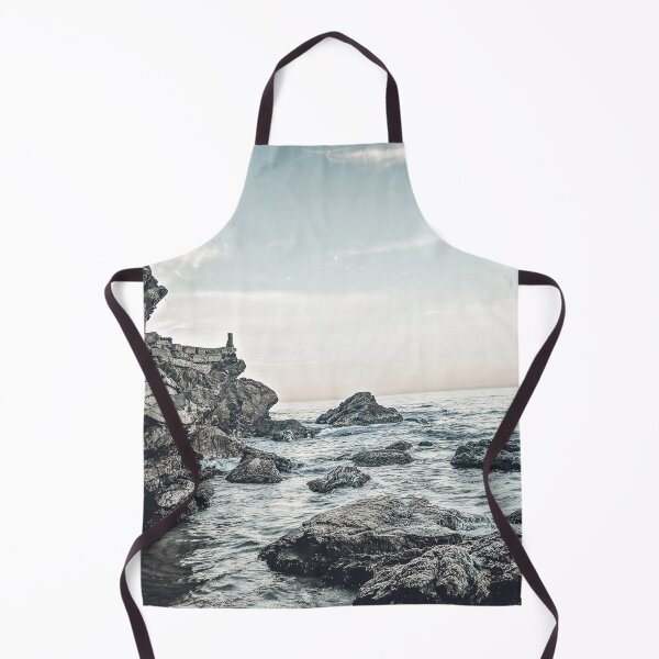 Item preview, Black and white rocky ocean designed and sold by anisbbmbrush.