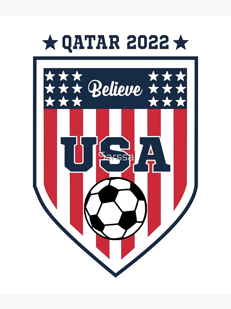 "USA Soccer Believe World Cup Qatar 2022 " Metal Print by Sarssal