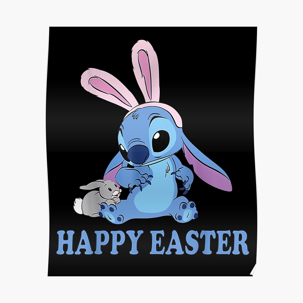 Stitch Spring Shirt, Cute Easter Graphic Tee