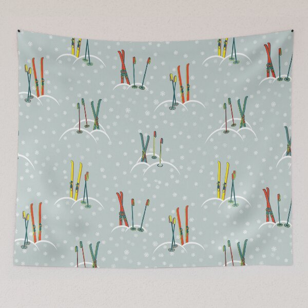 Item preview, Retro ski pattern snow designed and sold by AniyahDuBuque.