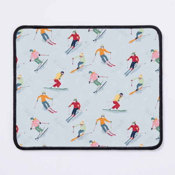 Item preview, Ski Athletes On Light Blue Background Pattern designed and sold by AniyahDuBuque.