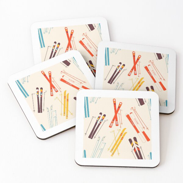 Item preview, Ski Boards On Light Yellow Background Pattern designed and sold by AniyahDuBuque.