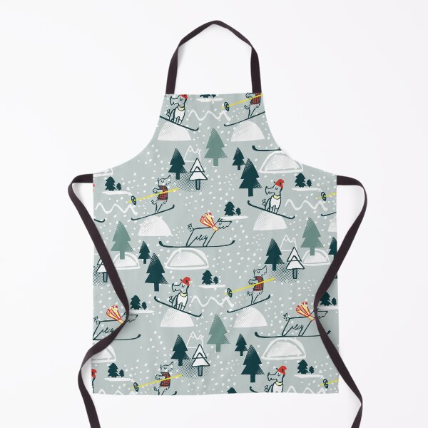 Item preview, Ski Dog On Light Green Background Pattern designed and sold by AniyahDuBuque.