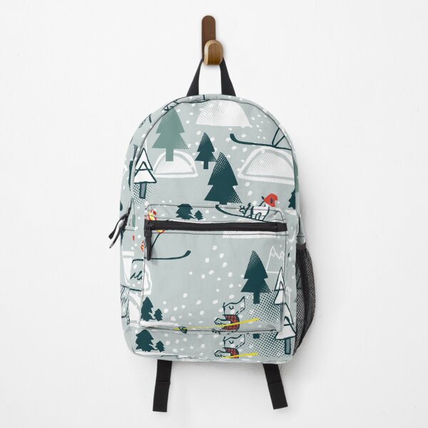 Item preview, Ski Dog On Light Green Background Pattern designed and sold by AniyahDuBuque.
