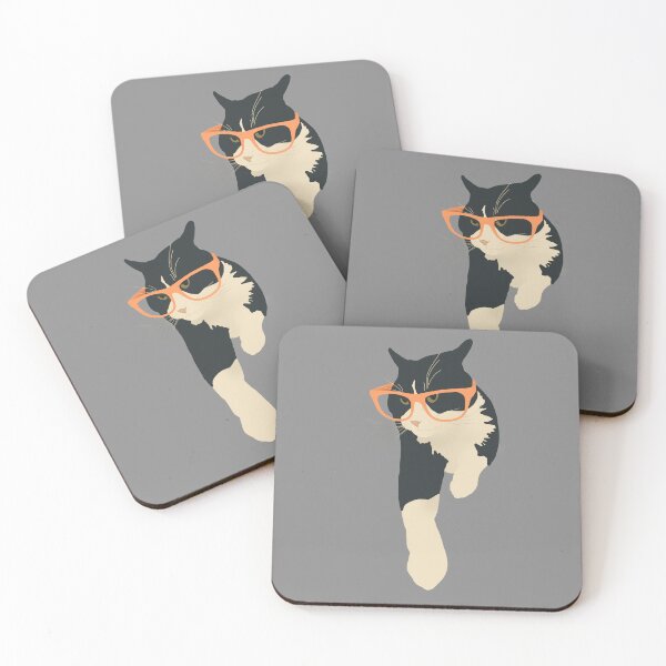 Item preview, Cat in glasses designed and sold by TooCoolUnicorn.