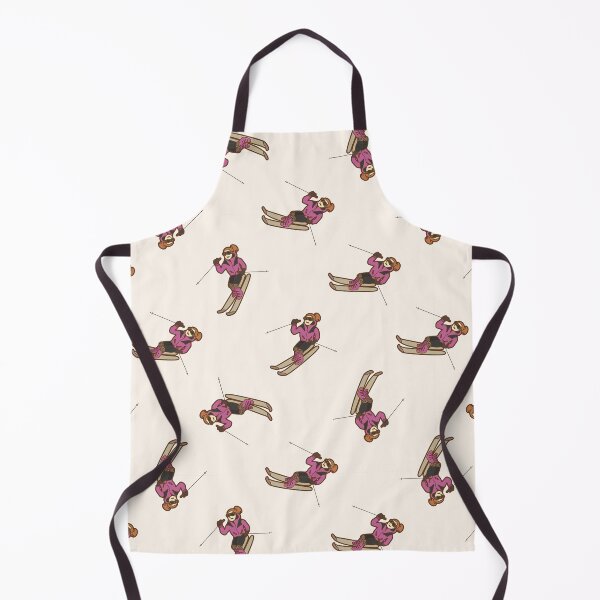 Item preview, Ski Woman On Light Yellow Background Pattern designed and sold by AniyahDuBuque.