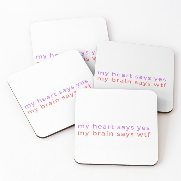 Item preview, My heary says yes,my brain says wtf Cool, classic T-Shirt  designed and sold by RedaSouq.