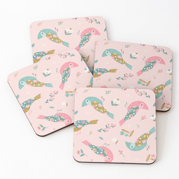 Item preview, Flower Garden Birds on Pink designed and sold by Heather Rosas.