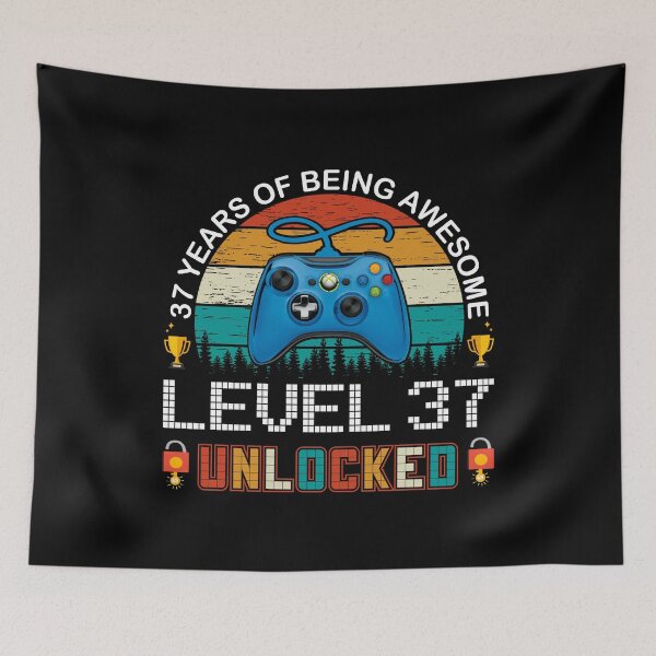 Item preview, 37 Years Of Being Awesome Level 37 Unlocked Gamer designed and sold by PansyBoyd.