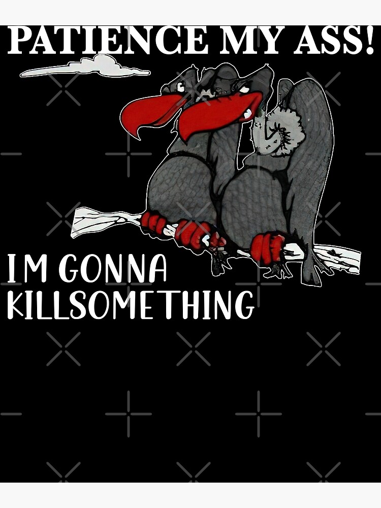 Patience My Ass I M Gonna Kill Something Poster For Sale By Amandaxbowen Redbubble