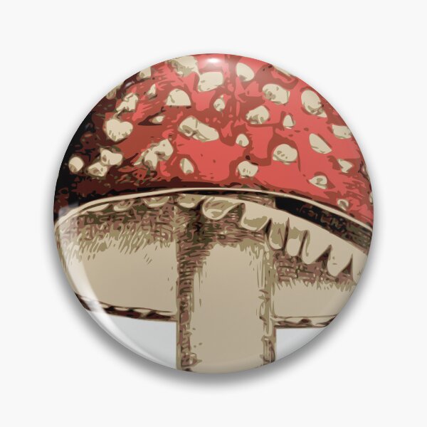 Aperçu de l'œuvre Champignon Vintage - Illustration Rouge Beige créée et vendue par BestUncommonTee.