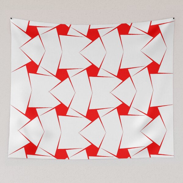 Item preview, Skewed star pattern in red with white background designed and sold by Becky Hunter.