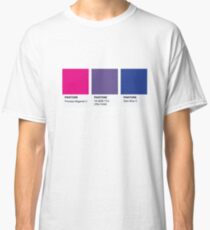 Camiseta clásica LGBT COLOR PANTONE PALLETE BISEXUAL COMMUNITY DESIGN
