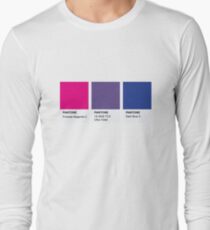 LGBT COLOR PANTONE PALLETE BISEXUAL COMMUNITY DESIGN Long Sleeve T-Shirt