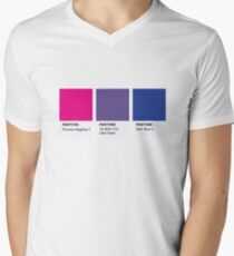 LGBT COLOR PANTONE PALLETE BISEXUAL COMMUNITY DESIGN Men's V-Neck T-Shirt