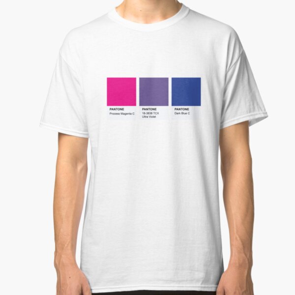 LGBT COLOR PANTONE PALLETE BISEXUAL COMMUNITY DESIGN Classic T-Shirt