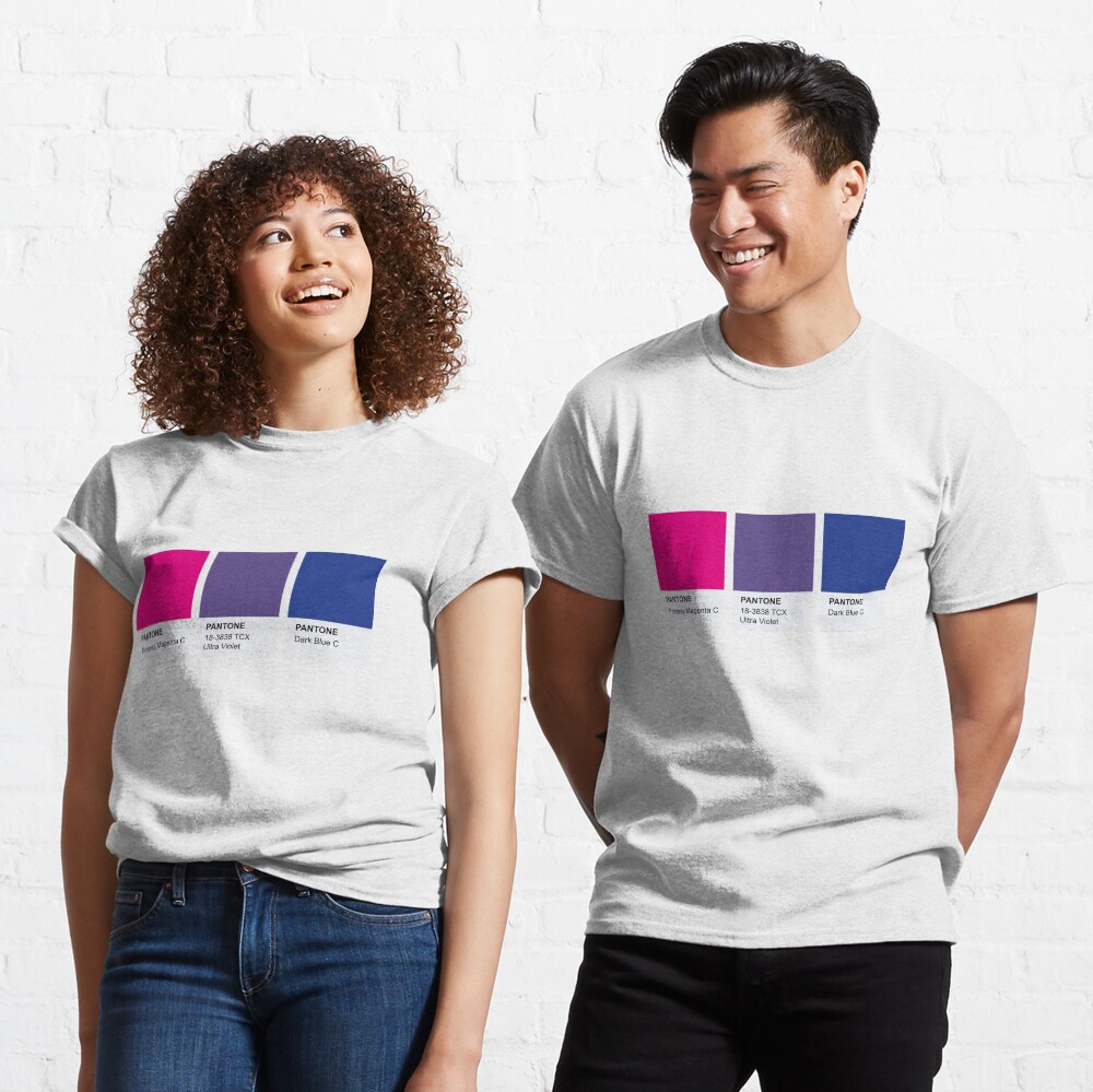 LGBT COLOR PANTONE PALLETE BISEXUAL COMMUNITY DESIGN Classic T-Shirt