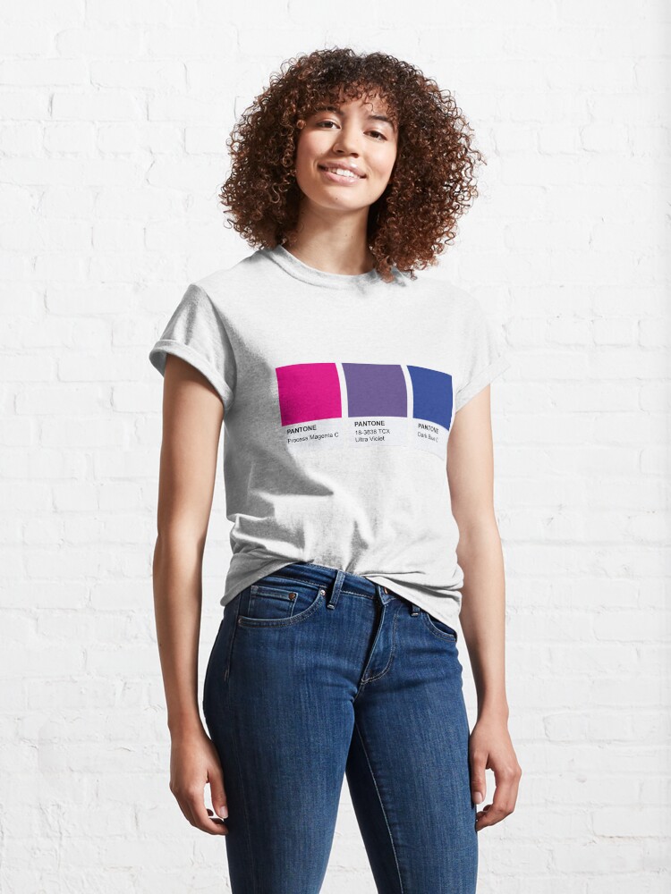 Alternate view of LGBT COLOR PANTONE PALLETE BISEXUAL COMMUNITY DESIGN Classic T-Shirt