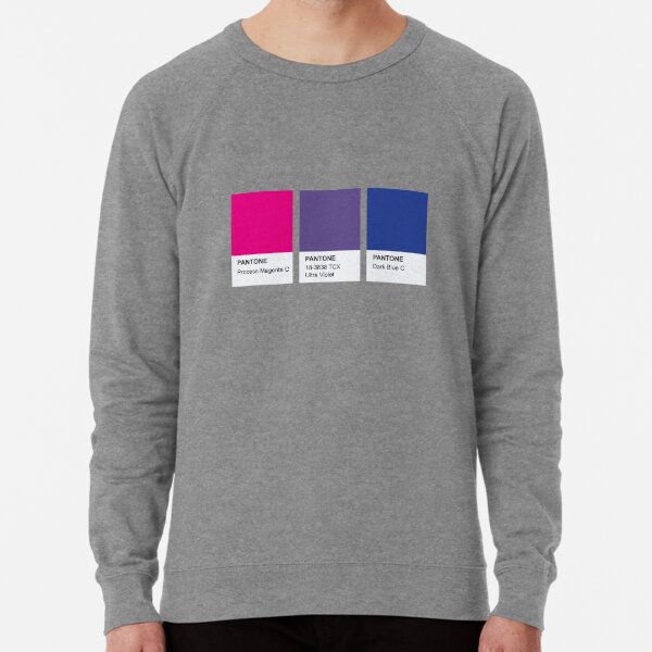 LGBT COLOR PANTONE PALLETE BISEXUAL COMMUNITY DESIGN Lightweight Sweatshirt