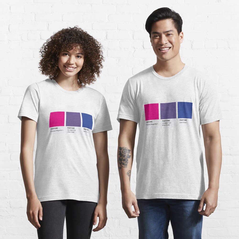 LGBT COLOR PANTONE PALLETE BISEXUAL COMMUNITY DESIGN Essential T-Shirt