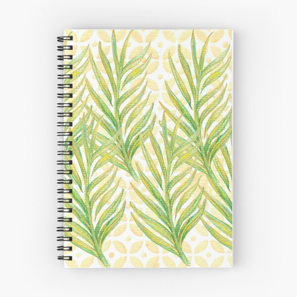 Item preview, leaf drawing yellow green pattern designed and sold by handmadehipsters.