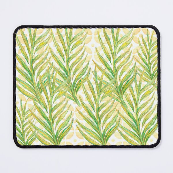Item preview, leaf drawing yellow green pattern designed and sold by handmadehipsters.