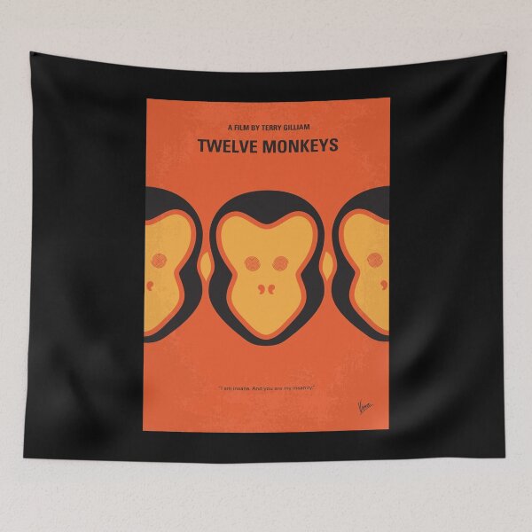 Item preview, No355- 12 MONKEYS minimal movie poster Poster designed and sold by verantfvtoal.