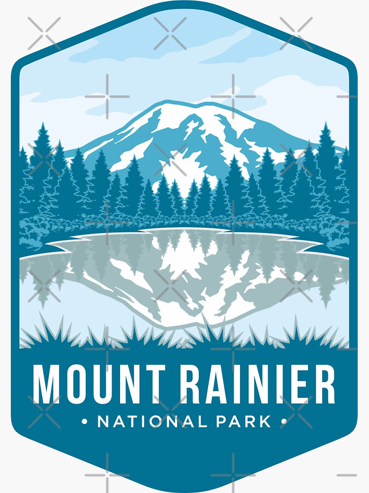 "Mount Rainier National Park" Sticker by faliopeandco Redbubble