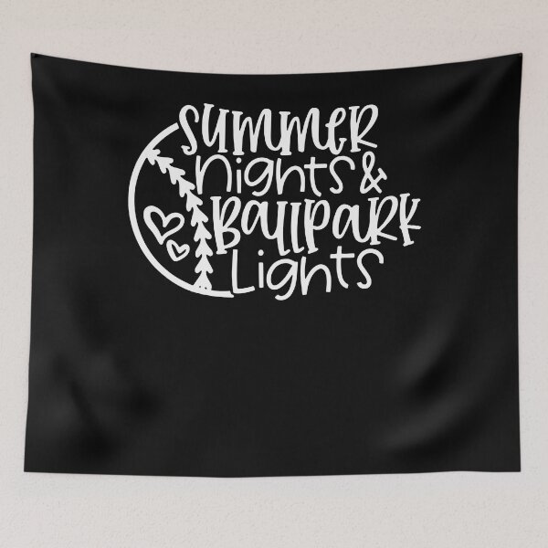 Item preview, Summer Nights And Ballpark Lights Women Baseball Heart Quote designed and sold by alice12S56.
