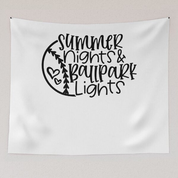 Item preview, Summer Nights And Ballpark Lights Women Baseball Heart Quote designed and sold by alice12S56.