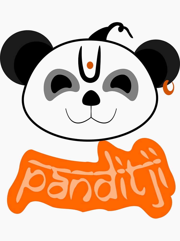 Pandit ji narayana mascot logo Royalty Free Vector Image