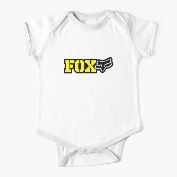 Fox racing art "YELLOW" Short Sleeve Baby One-Piece