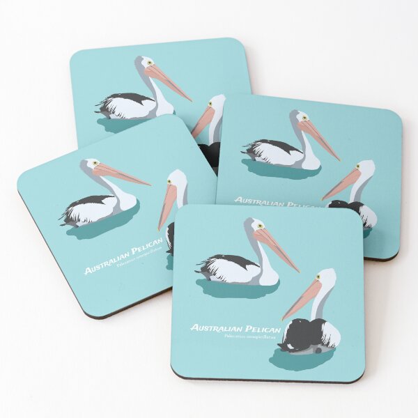 Item preview, Australian Pelican on Aqua background - Australian Sea Bird designed and sold by Jazznote.