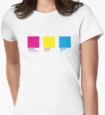 LGBT COLOR PANTONE PALLETE PANSEXUAL COMMUNITY DESIGN Women's Fitted T-Shirt