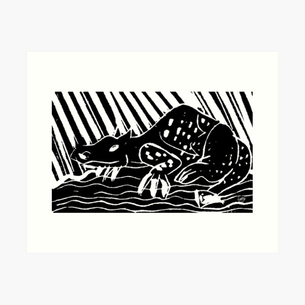 Black Dragon Art Print