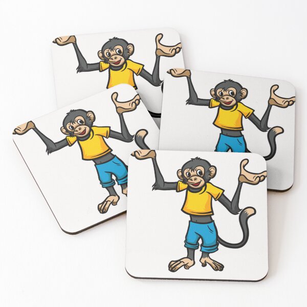 Item preview, Cute Anthropomorphic Human-like Cartoon Character Chimpanzee in Clothes Classic designed and sold by PaulSteph.