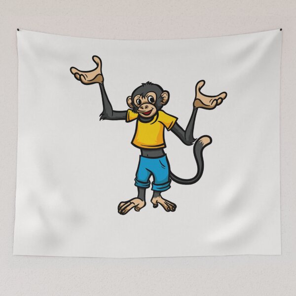 Item preview, Cute Anthropomorphic Human-like Cartoon Character Chimpanzee in Clothes Classic designed and sold by PaulSteph.