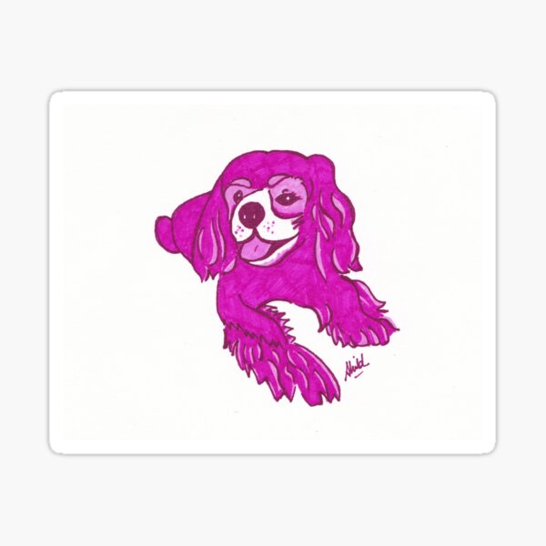 Pop Art King Charles Cavalier Spaniel Sticker