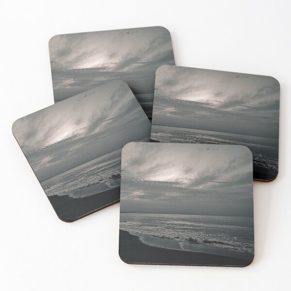 Item preview, Deep black sandy - Black and White Pacific Ocean Waves edition  designed and sold by anisbbmbrush.
