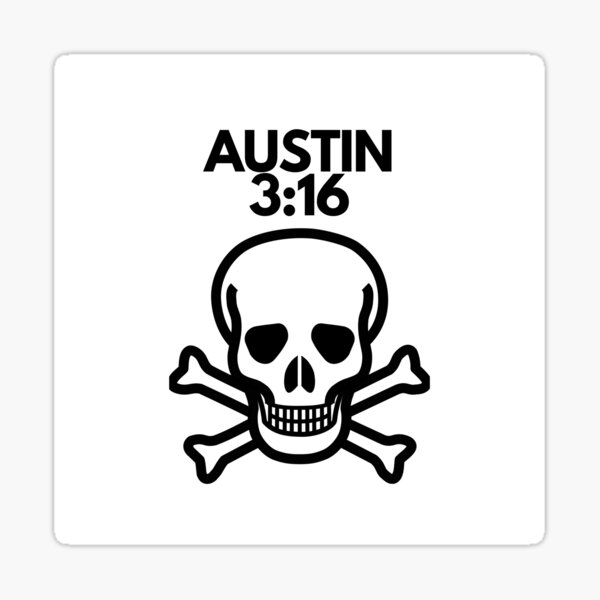 Wwe Stone Cold Steve Austin What Skull  Sticker for Sale by