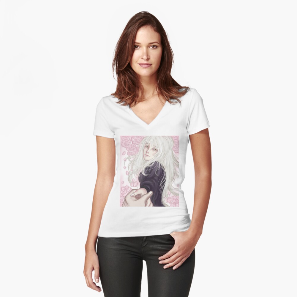 Item preview, Fitted V-Neck T-Shirt designed and sold by sadhyena-art.
