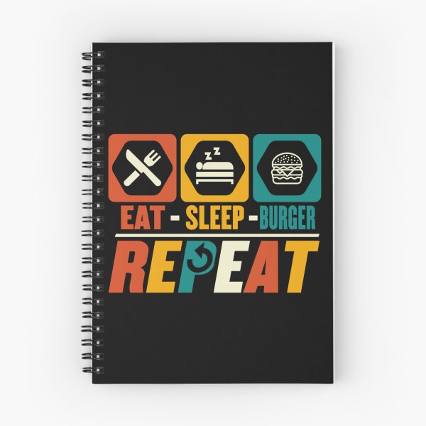 Artikelvorschau, Eat Sleep Burger Repeat - Lustiger Fastfood-Feinschmecker-Liebhaber. entworfen und verkauft von maevurhencve.