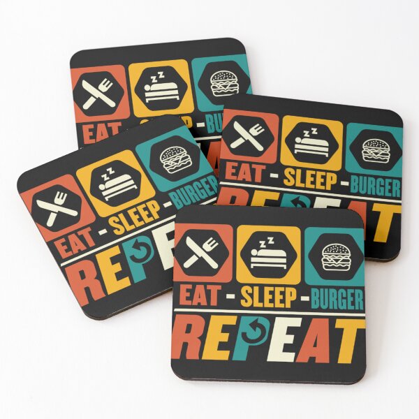 Item preview, Eat Sleep Burger Repeat - Funny Fastfood Foodie Lover Essential . designed and sold by maevurhencve.