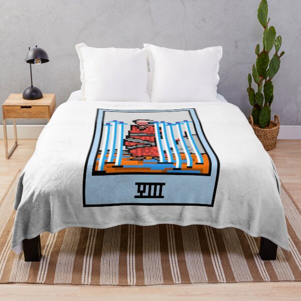 Item preview, Wait, is this pixel art tarot? White - Minor Arcana 'Eight of Swords' (Design for T-shirt, stickers and other accessories) designed and sold by Pixel Waite.