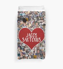 Ich liebe Jacob Sartorius - mit weißem Umriss Bettbezug
