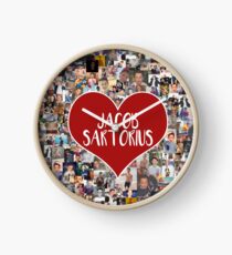 I love Jacob Sartorius - with white outline Clock
