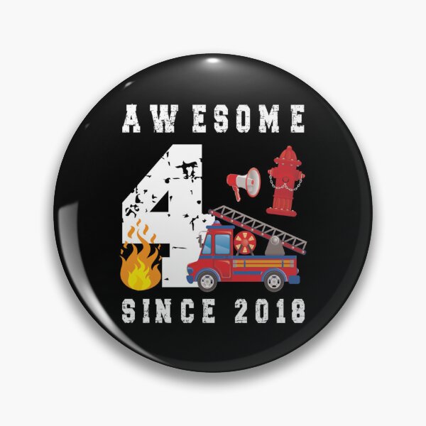Item preview, 4th Birthday Gift Firefighter Boy Born in 2018 designed and sold by Meinhard Kirsch.